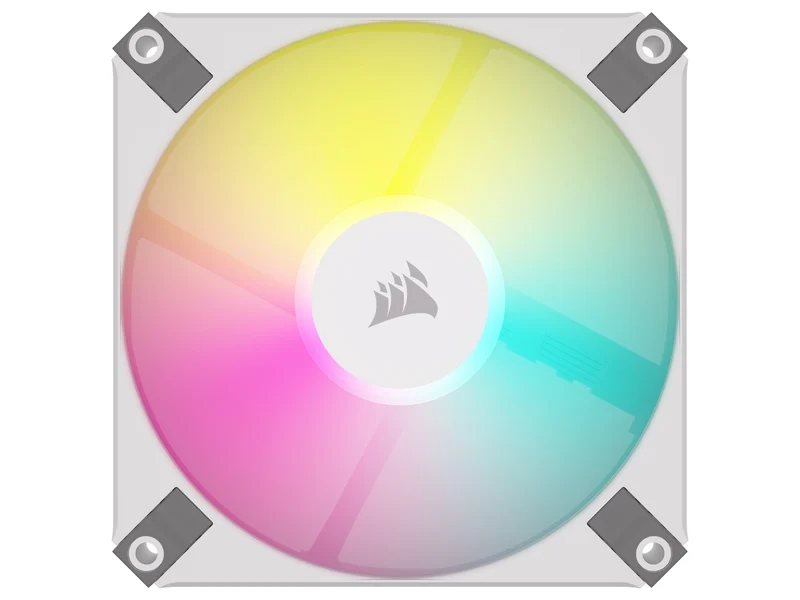 Corsair iCUE AF120 RGB Slim 120MM PWM Fluid Dynamic Bearing Fan With Lightning Node Core (White) (Twin Pack)