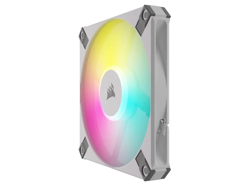 Corsair iCUE AF120 RGB Slim 120MM PWM Fluid Dynamic Bearing Fan With Lightning Node Core (White) (Twin Pack)