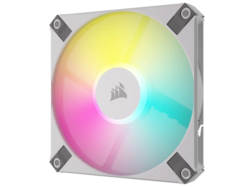 Corsair iCUE AF120 RGB Slim 120MM PWM Fluid Dynamic Bearing Fan With Lightning Node Core (White) (Twin Pack)