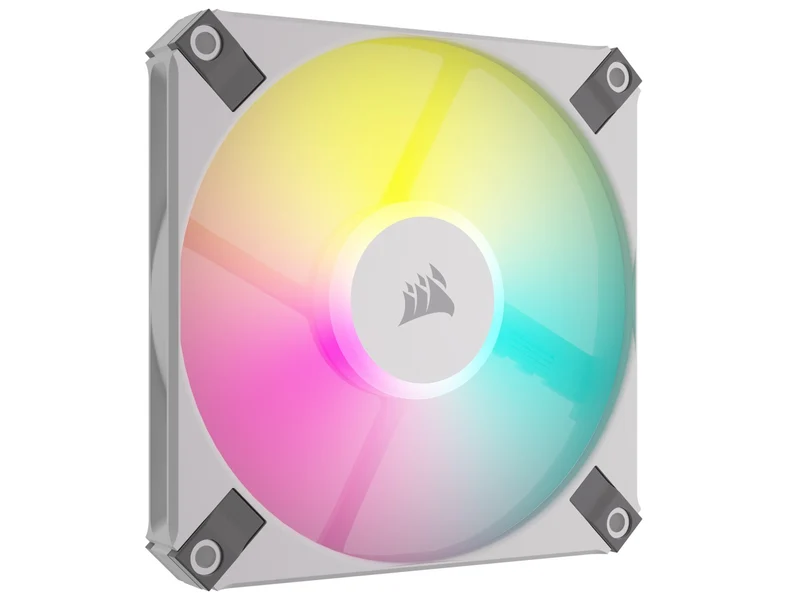 Corsair iCUE AF120 RGB Slim 120MM PWM Fluid Dynamic Bearing Fan With Lightning Node Core (White) (Twin Pack)