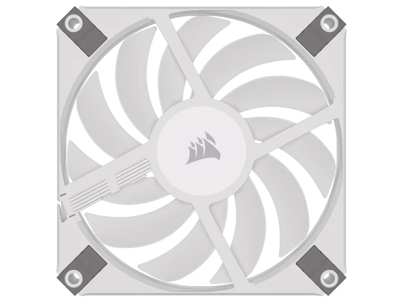 Corsair iCUE AF120 RGB Slim 120MM PWM Fluid Dynamic Bearing Fan With Lightning Node Core (White) (Twin Pack)
