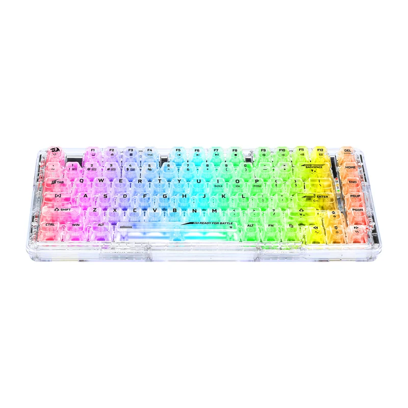 Redragon Elf Pro Wireless Crystal 75% Gasket Hot-Swappable Mechanical Keyboard (Crystal) (K649CT-RGB-Pro)