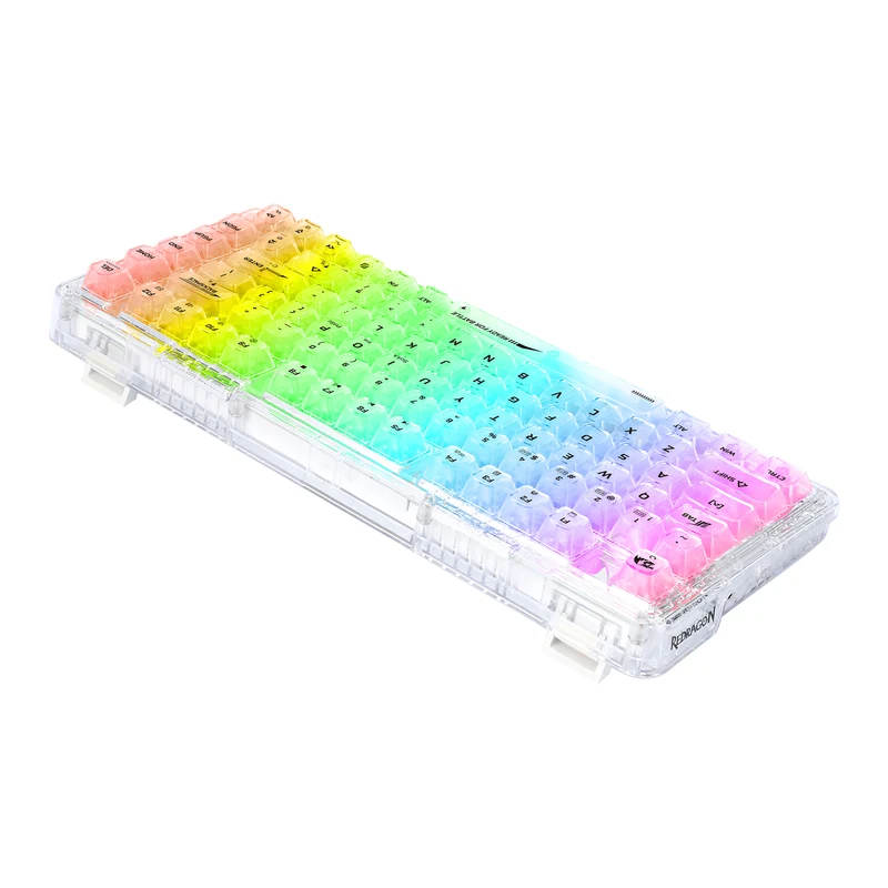 Redragon Elf Pro Wireless Crystal 75% Gasket Hot-Swappable Mechanical Keyboard (Crystal) (K649CT-RGB-Pro)