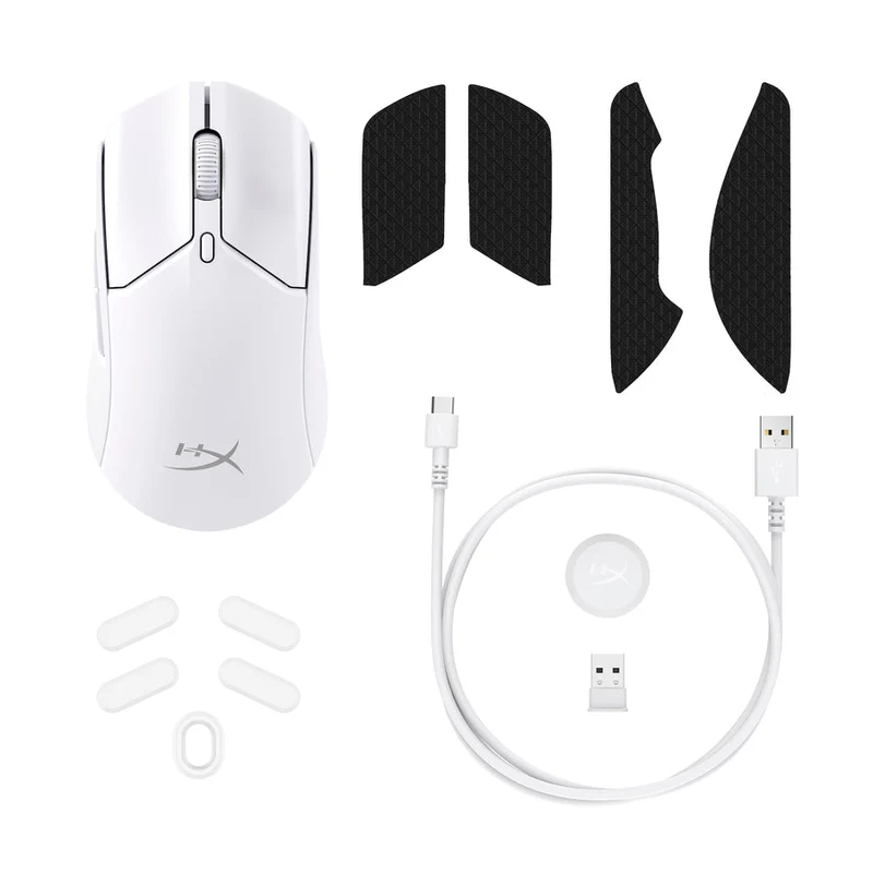 HyperX Pulsefire Haste 2 Ultra-Lightweight RGB Wireless Gaming Mouse For PC / PS5 / PS4 / XBOX X/S / XBOX One (White)