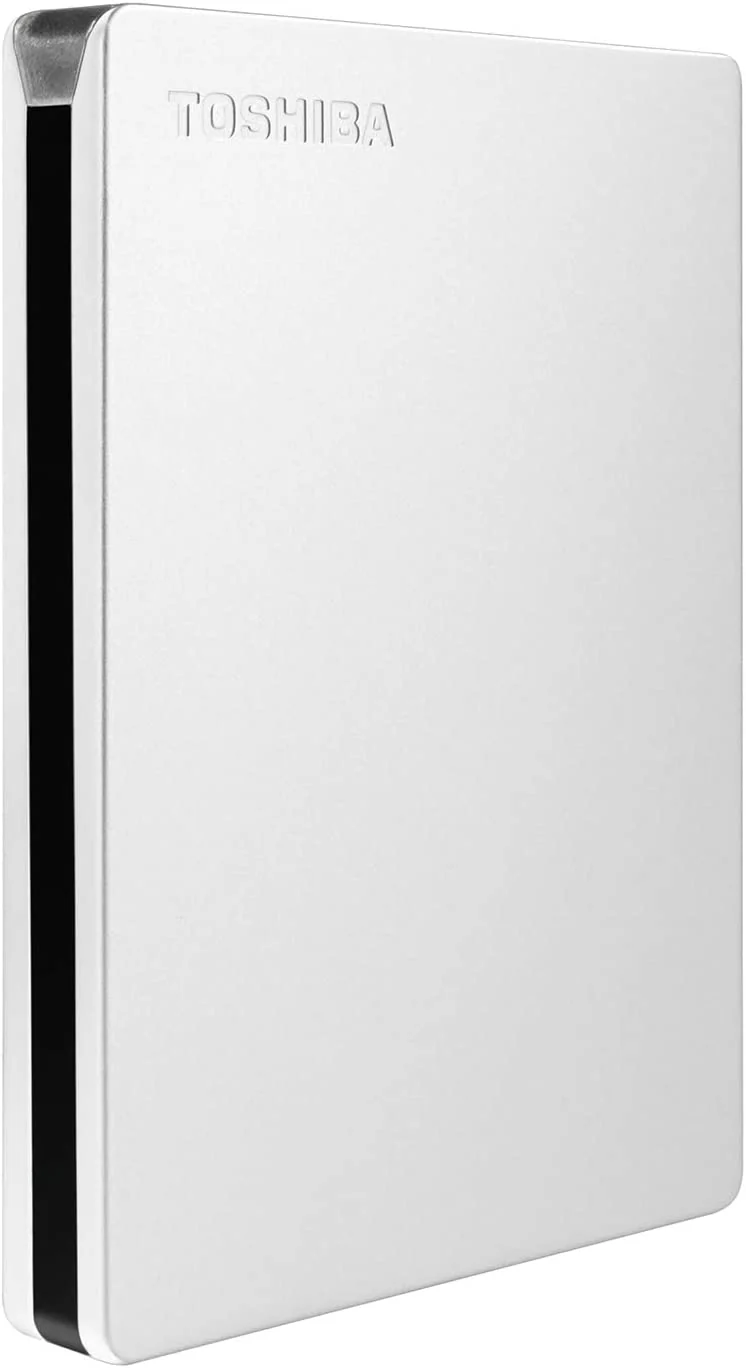 Toshiba Canvio Slim 2TB 2.5" USB 3.0 Portable External Hard Drive (Silver)