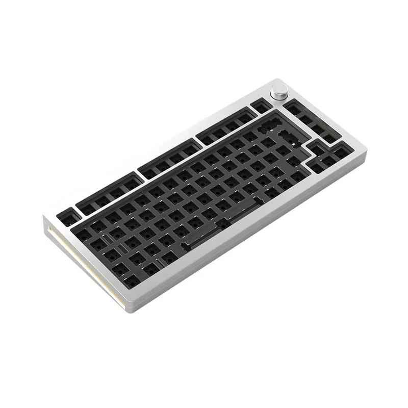 MonsGeek M1 Aluminium Case Mechanical Keyboard Hot-Swappable Gasket DIY Kit (Silver)