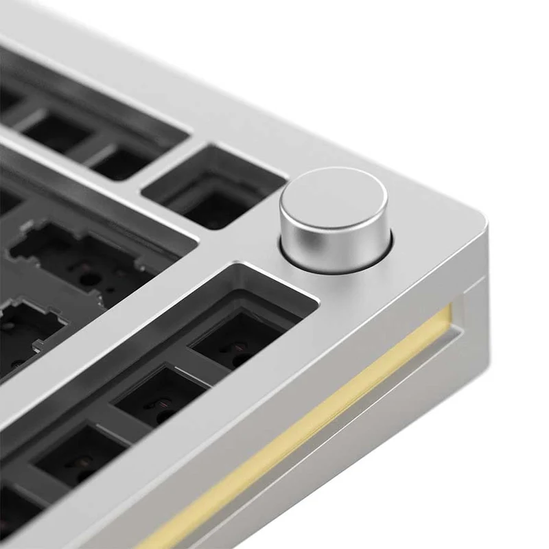 MonsGeek M1 Aluminium Case Mechanical Keyboard Hot-Swappable Gasket DIY Kit (Silver)