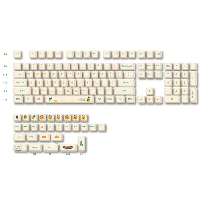 Royal Kludge PBT Keycaps 133 Keys XDA-10