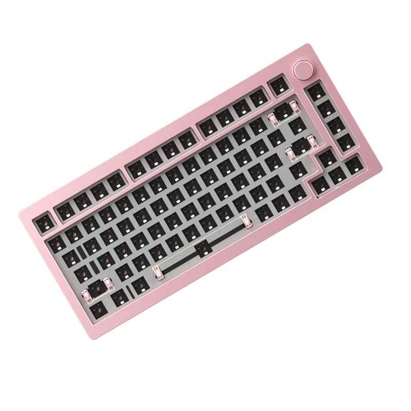 MonsGeek M1 Aluminium Case Mechanical Keyboard Hot-Swappable Gasket DIY Kit (Pink)