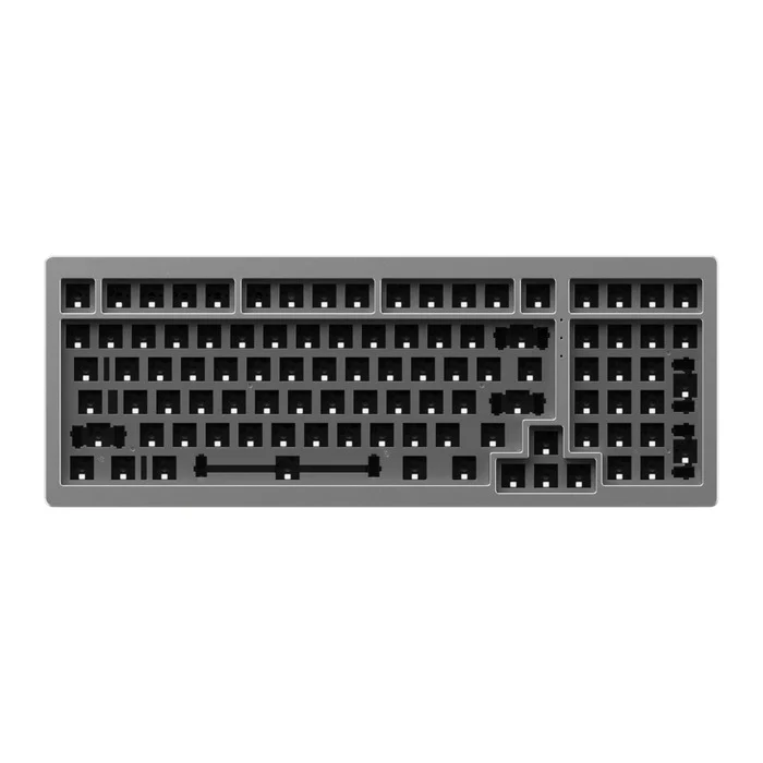 MonsGeek M2 QMK Aluminium Case Mechanical Keyboard Hot-Swappable Gasket DIY Kit (Silver)