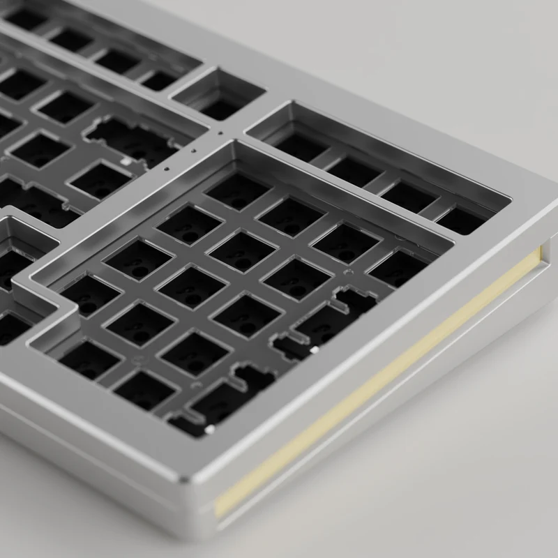 MonsGeek M2 QMK Aluminium Case Mechanical Keyboard Hot-Swappable Gasket DIY Kit (Silver)