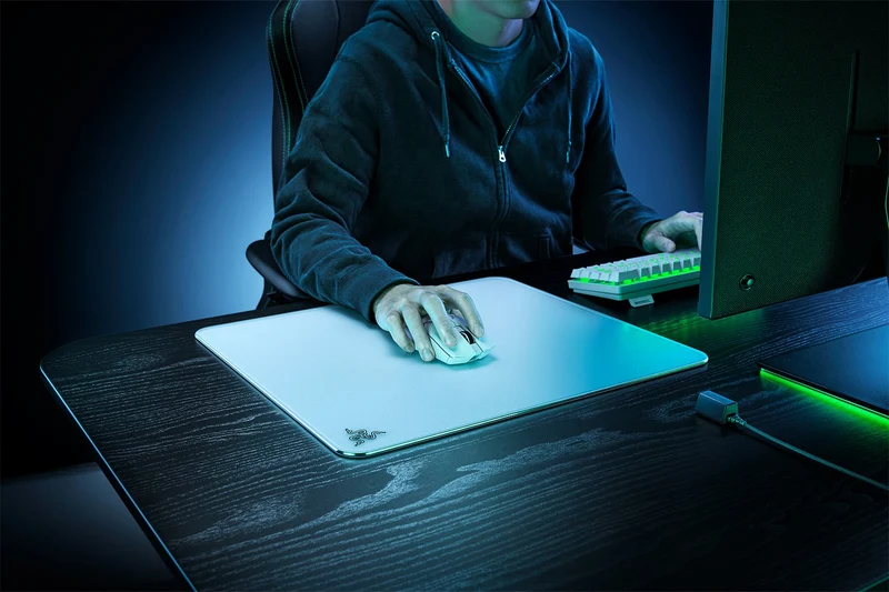 Razer Atlas Tempered Glass Gaming Mouse Mat (White)