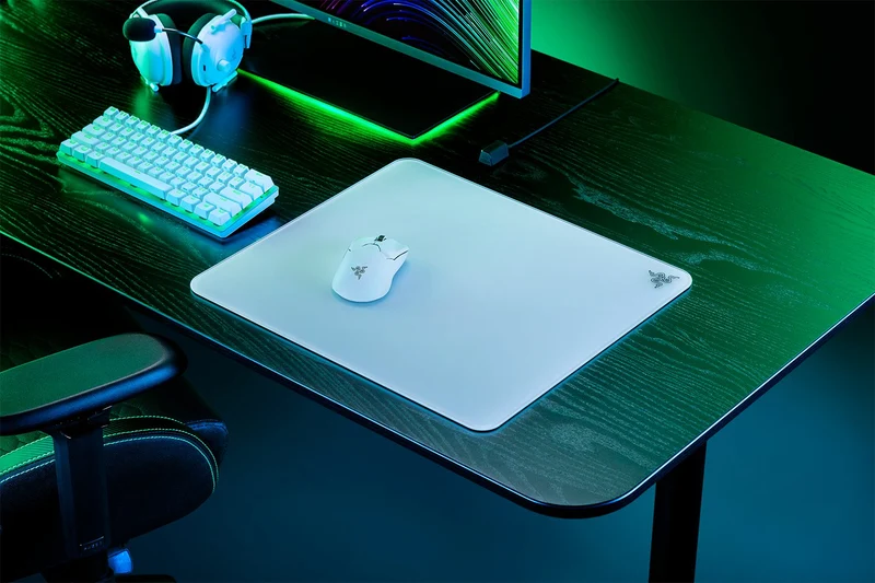Razer Atlas Tempered Glass Gaming Mouse Mat (White)