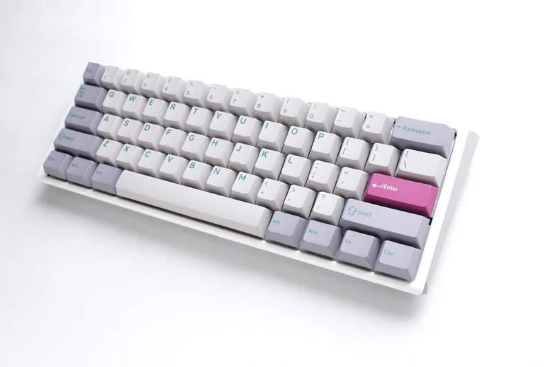 Ducky One 3 Mini Mist Grey Hotswap RGB Double-Shot PBT Mechanical Keyboard (Cherry RGB Red) (DKON2161ST-RUSPDMIWHHC2)