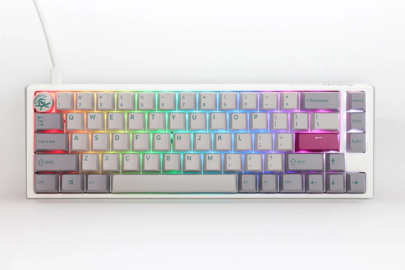 Ducky One 3 SF Mist Grey Hotswap RGB Double-Shot PBT Mechanical Keyboard (Cherry RGB Red) (DKON2167ST-RUSPDMIWHHC2)