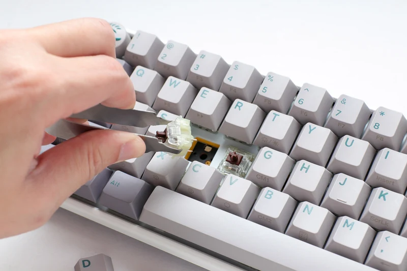 Ducky One 3 SF Mist Grey Hotswap RGB Double-Shot PBT Mechanical Keyboard (Cherry RGB Red) (DKON2167ST-RUSPDMIWHHC2)