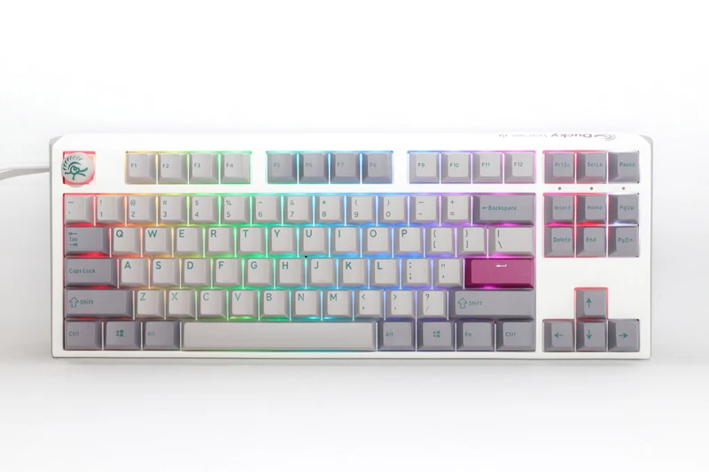 Ducky One 3 Mist Grey TKL Hotswap RGB Double Shot PBT Mechanical Keyboard (Cherry RGB Red) (DKON2187ST-RUSPDMIWHHC2)