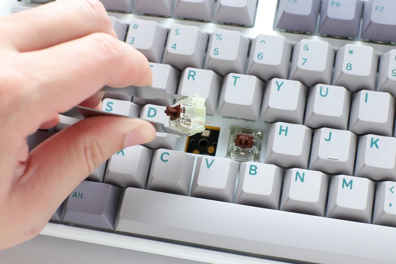 Ducky One 3 Mist Grey TKL Hotswap RGB Double Shot PBT Mechanical Keyboard (Cherry RGB Red) (DKON2187ST-RUSPDMIWHHC2)