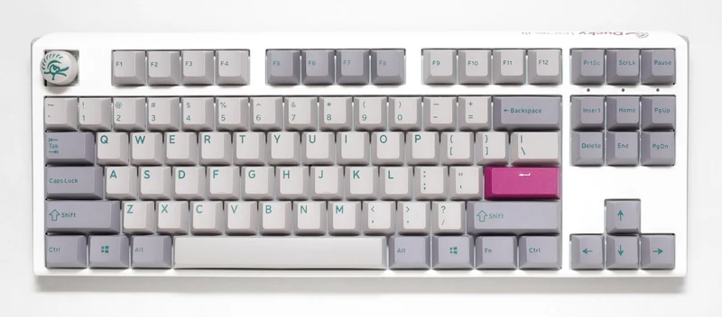 Ducky One 3 Mist Grey TKL Hotswap RGB Double Shot PBT Mechanical Keyboard (Cherry RGB Red) (DKON2187ST-RUSPDMIWHHC2)