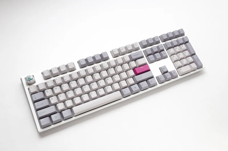 Ducky One 3 Mist Grey Hotswap Double Shot PBT Mechanical Keyboard (Cherry RGB Red) (DKON2108ST-RUSPDMIWHHC2)
