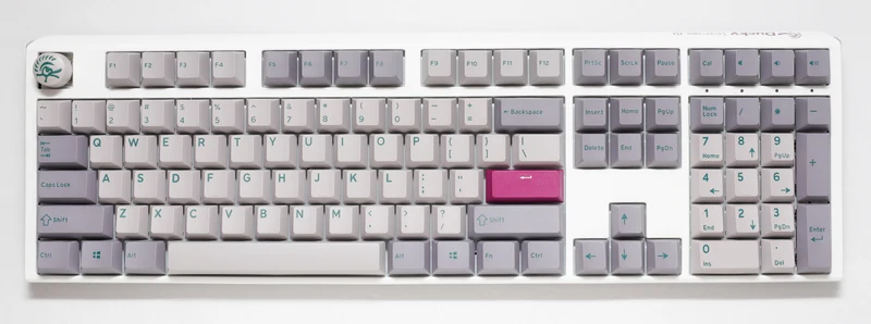Ducky One 3 Mist Grey Hotswap Double Shot PBT Mechanical Keyboard (Cherry RGB Red) (DKON2108ST-RUSPDMIWHHC2)