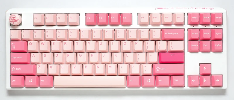 Ducky One 3 Gossamer Pink TKL Hotswap Double Shot PBT Mechanical Keyboard (Cherry RGB Red) (DKON2187-RUSPDGOWWPC2)