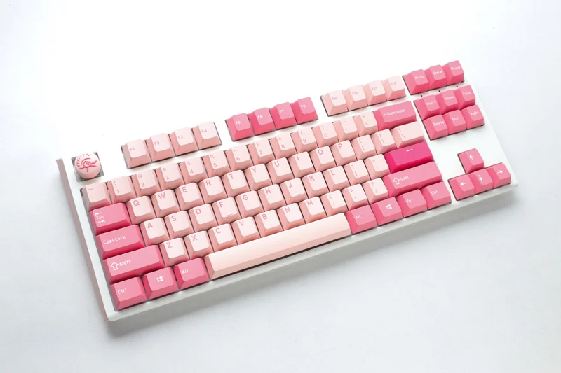 Ducky One 3 Gossamer Pink TKL Hotswap Double Shot PBT Mechanical Keyboard (Cherry RGB Red) (DKON2187-RUSPDGOWWPC2)