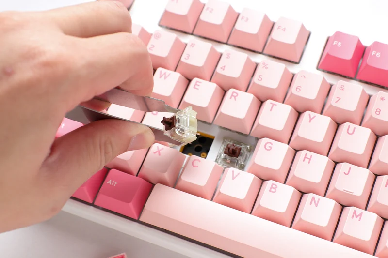Ducky One 3 Gossamer Pink TKL Hotswap Double Shot PBT Mechanical Keyboard (Cherry RGB Red) (DKON2187-RUSPDGOWWPC2)