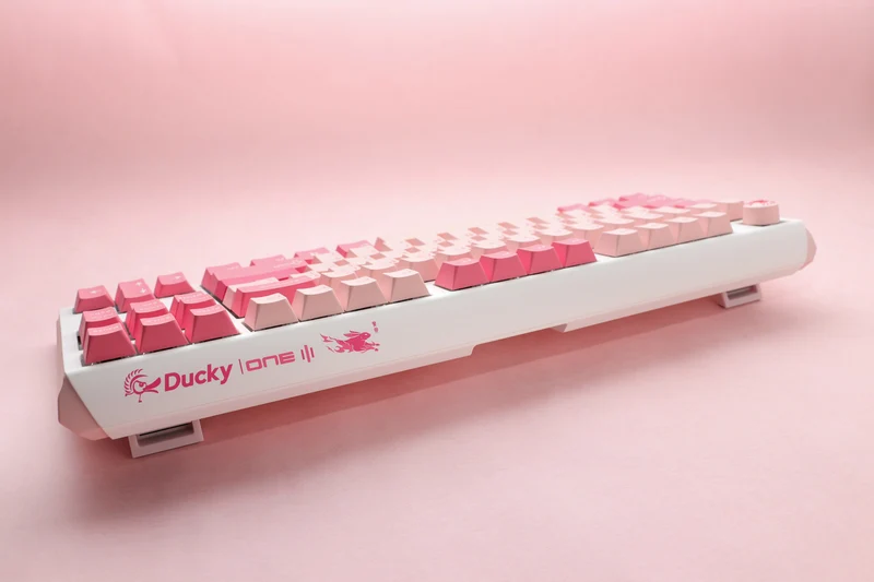 Ducky One 3 Gossamer Pink TKL Hotswap Double Shot PBT Mechanical Keyboard (Cherry RGB Red) (DKON2187-RUSPDGOWWPC2)