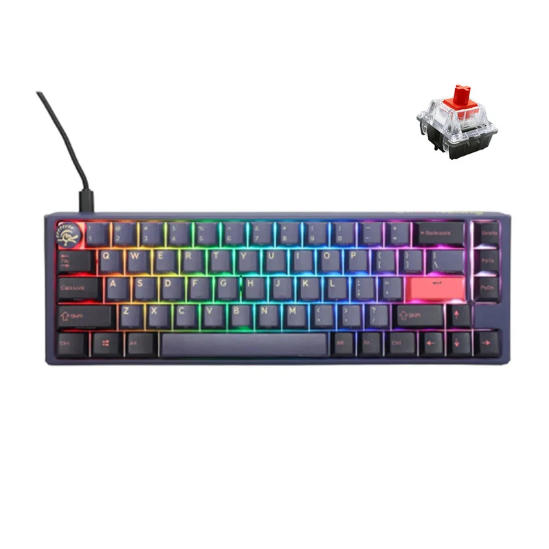 Ducky One 3 SF Cosmic Blue Hotswap RGB Double-Shot PBT Mechanical Keyboard (Cherry RGB Red) (DKON2167ST-RUSPDCOVVVC2)