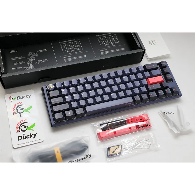 Ducky One 3 SF Cosmic Blue Hotswap RGB Double-Shot PBT Mechanical Keyboard (Cherry RGB Red) (DKON2167ST-RUSPDCOVVVC2)