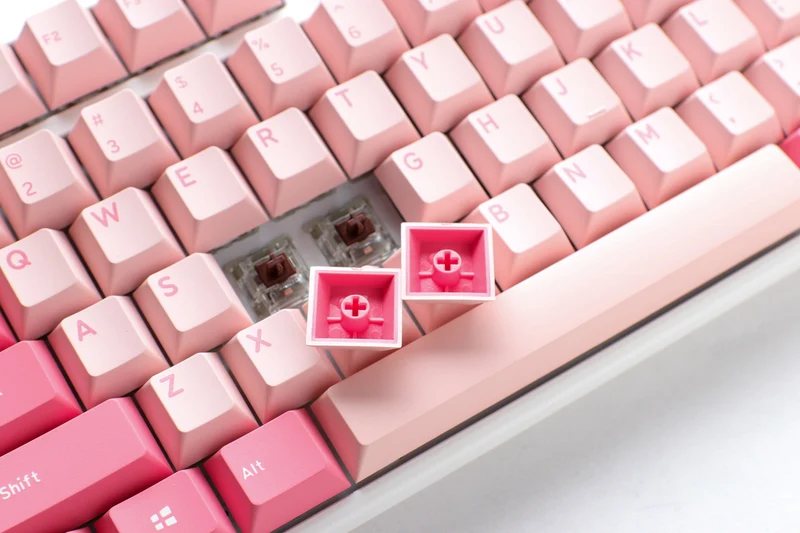 Ducky One 3 Gossamer Pink Hotswap Double Shot PBT Mechanical Keyboard (Cherry RGB Red) (DKON2108-RUSPDGOWWPC2)
