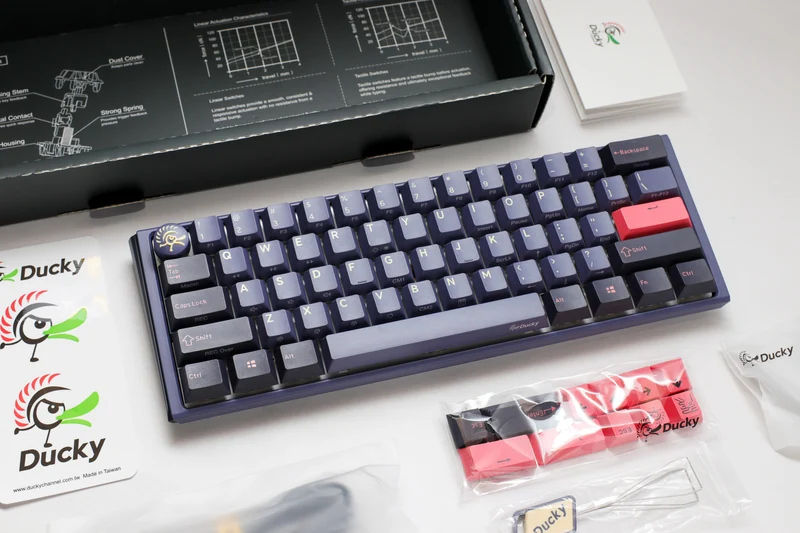 Ducky One 3 Mini Cosmic Blue Hotswap RGB Double-Shot PBT Mechanical Keyboard (Cherry RGB Red) (DKON2161ST-RUSPDCOVVVC2)