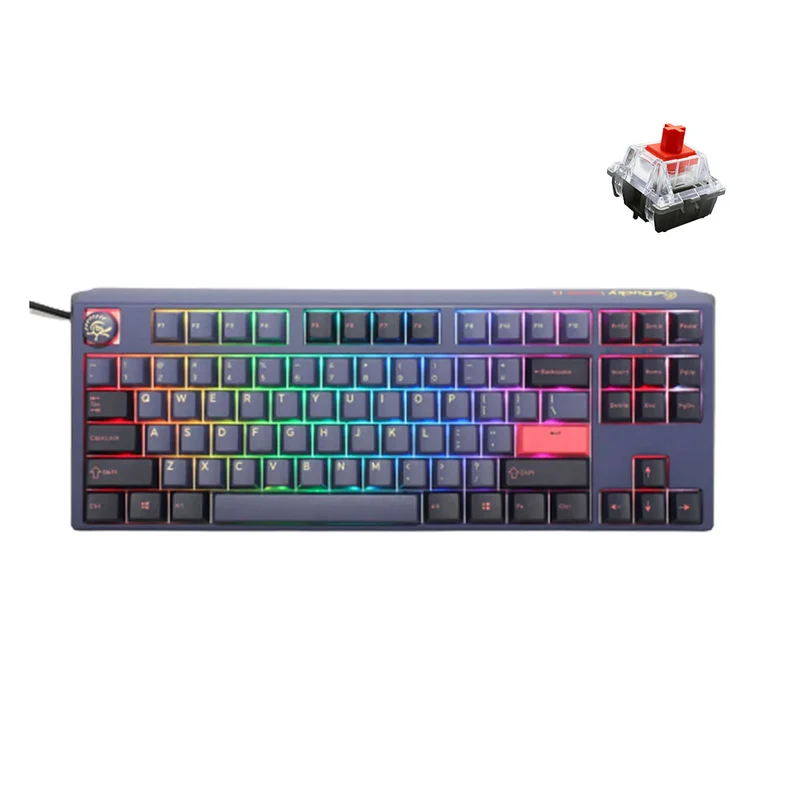Ducky One 3 Cosmic Blue TKL Hotswap RGB Double Shot PBT Mechanical Keyboard (Cherry Rgb Red) (DKON2187ST-RUSPDCOVVVC2)
