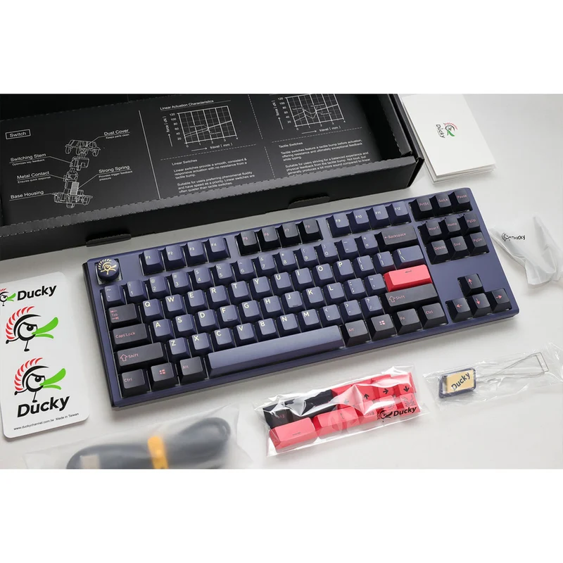 Ducky One 3 Cosmic Blue TKL Hotswap RGB Double Shot PBT Mechanical Keyboard (Cherry Rgb Red) (DKON2187ST-RUSPDCOVVVC2)