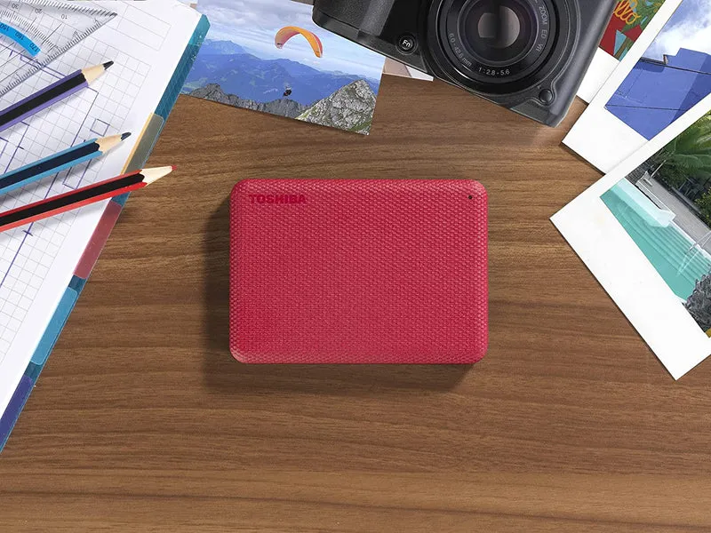 Toshiba Canvio Advance 1TB 2.5" USB 3.2 Portable External Hard Drive (Red)