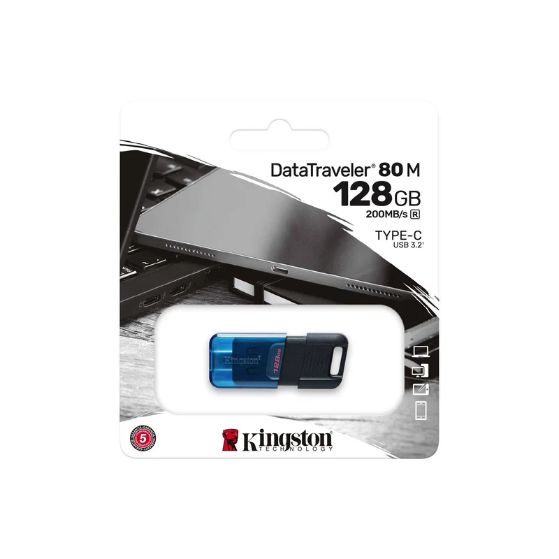 Kingston Data Traveler 80 M 128GB USB-C Flash Drive (DT80M/128GB)