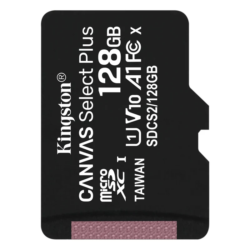 Kingston Canvas Select Plus 128GB 100MB/S MicroSD Memory Card With Android A1 Performance Class (SDCS2/128GB)