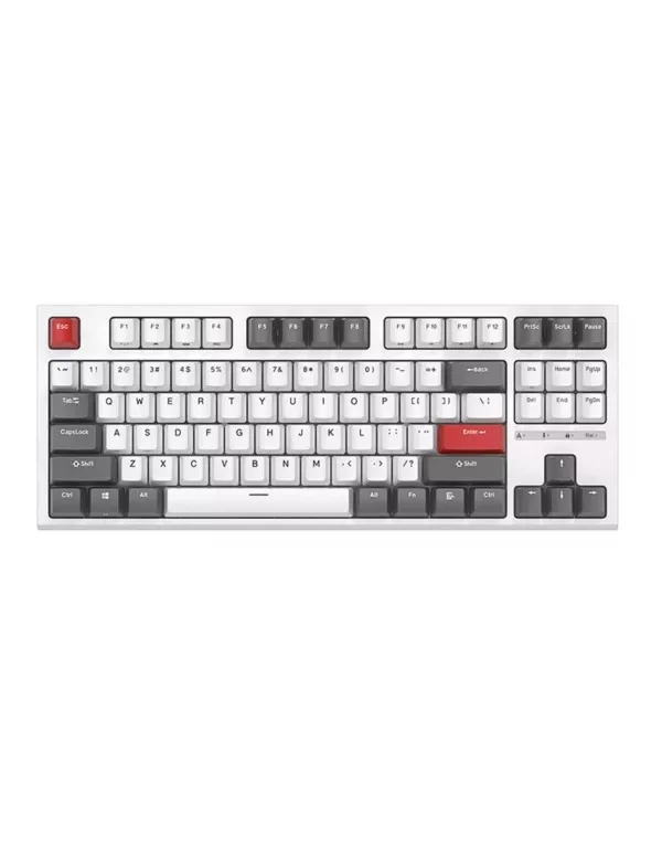 Royal Kludge RK-R87 Single-Mode RGB 87 Keys Hot Swappable Mechanical Keyboard White (Brown Switch)