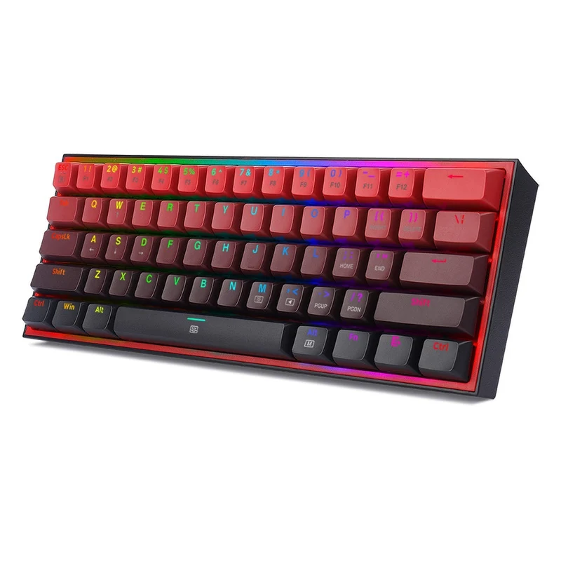 Redragon Fizz RGB Wired Mechanical Gaming Keyboard - Dust-Proof Blue Switch (Gradient Black Red) (K617GBR-RGB)
