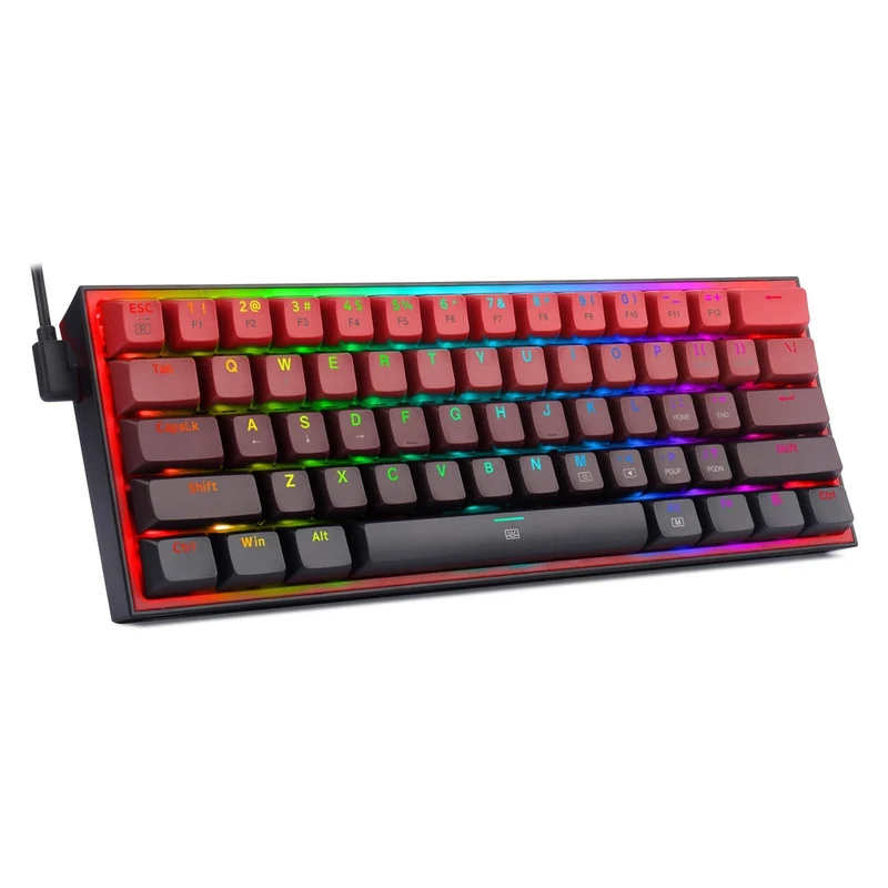 Redragon Fizz RGB Wired Mechanical Gaming Keyboard - Dust-Proof Blue Switch (Gradient Black Red) (K617GBR-RGB)