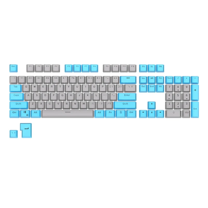 Royal Kludge PBT Doubleshot LED Through Keycaps 104 Keys (PBT2-7)