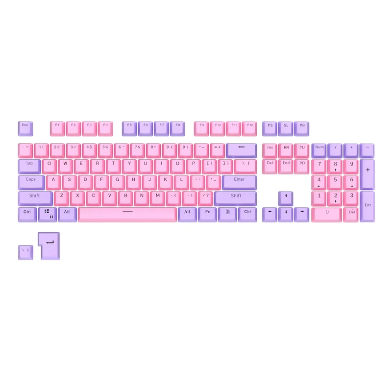 Royal Kludge PBT Doubleshot LED Through Keycaps 104 Keys (PBT2-6)