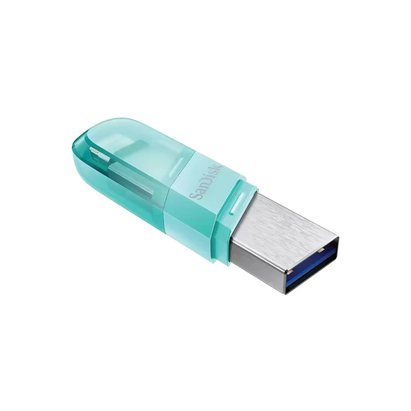 Sandisk IXPAND Flip 64GB 2-IN-1 Flash Drive With Lightning & USB-A Connectors For Iphone & Ipad (Mint Green) (SDIX90N-064G-GN6NK)