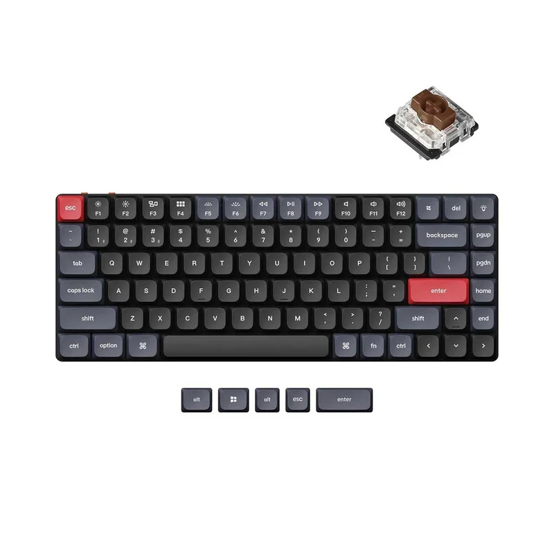 Keychron K3 Pro QMK/Via White Backlight Wireless Custom Mechanical Keyboard (Low Profile Gateron Mechanical Brown Switch) (K3P-A3)