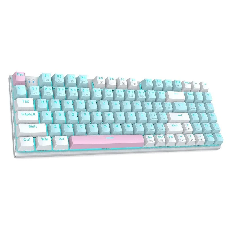 E-YOOSO Z-19 Single Light 94 Keys Hot Swappable Mechanical Keyboard Blue/White (Red Switch)