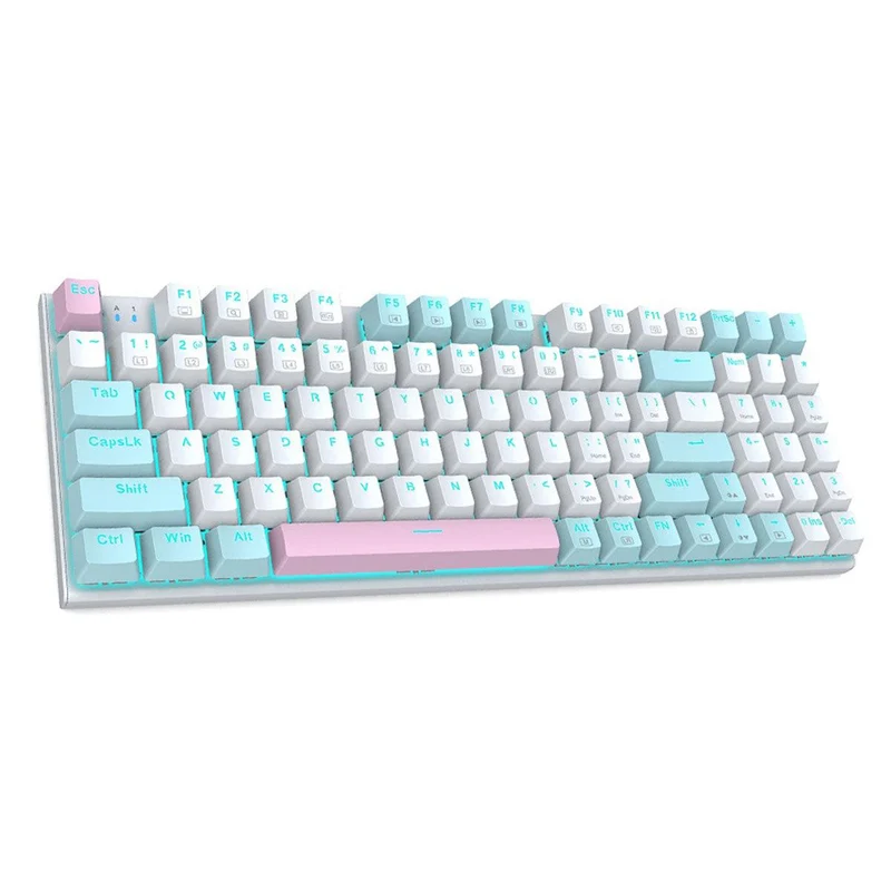 E-YOOSO Z-19 Single Light 94 Keys Hot Swappable Mechanical Keyboard White/Blue (Blue Switch)