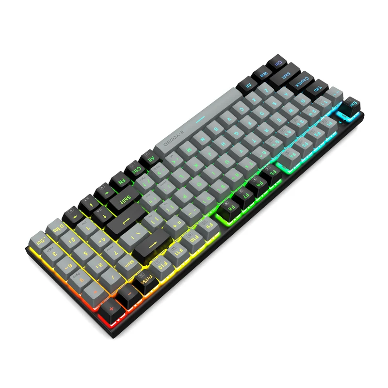 E-YOOSO Z-19 RGB 94 Keys Hot Swappable Mechanical Keyboard Gray/Black (Red Switch)