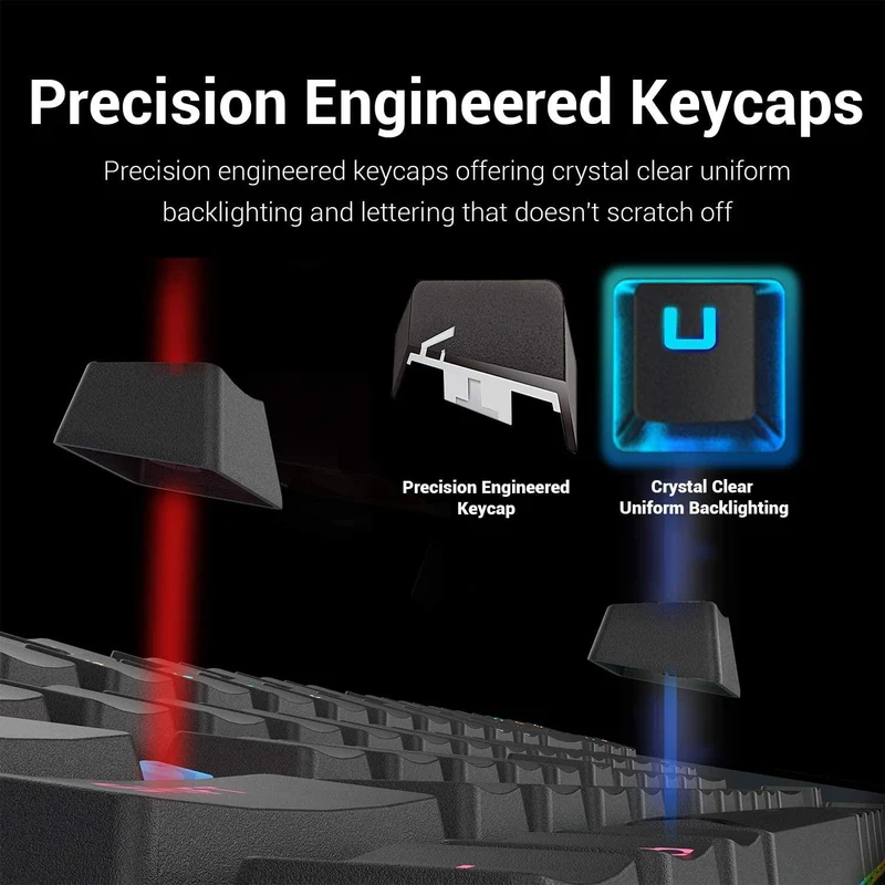 Redragon Mitra V2 RGB Mechanical Gaming Keyboard (K551RGB-1 V2) (Dust-Proof Blue, Dust-Proof Red)