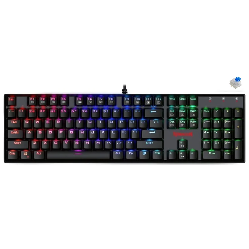 Redragon Mitra V2 RGB Mechanical Gaming Keyboard (K551RGB-1 V2) (Dust-Proof Blue, Dust-Proof Red)